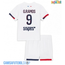 Camisa de time de futebol Paris Saint-Germain Goncalo Ramos #9 Replicas 2º Equipamento Infantil 2025-26 Manga Curta (+ Calças curtas)